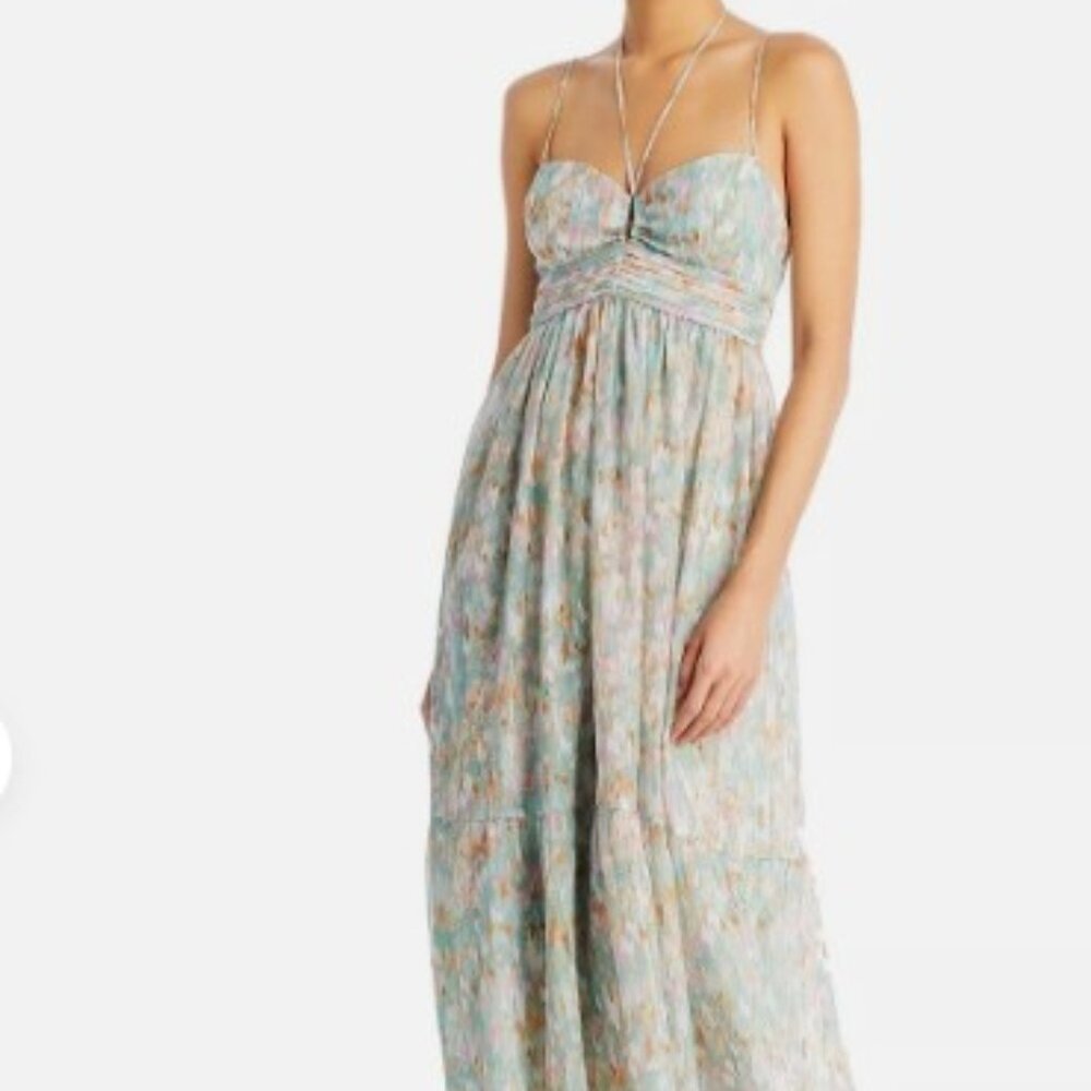 Aqua  Halter Long Dress